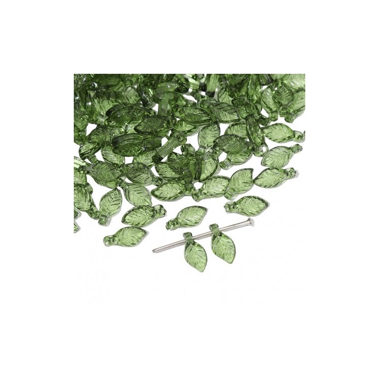 Perles feuilles x50