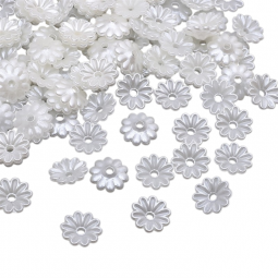 Perles fleurs nacrées x30