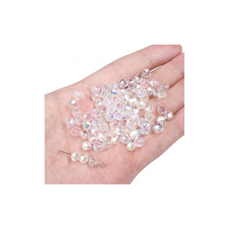 Perles en verre à facettes x20