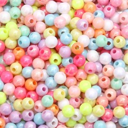 Perles rondes nacré pastel x200