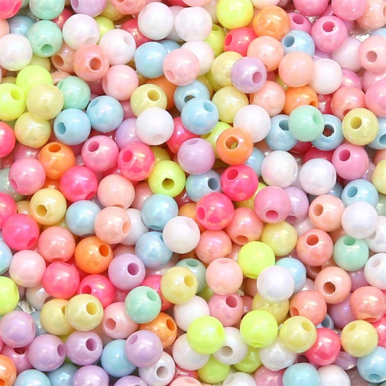 Perles rondes nacré pastel x200