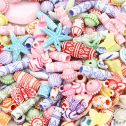 Perles blanches mix motifs pop x30g
