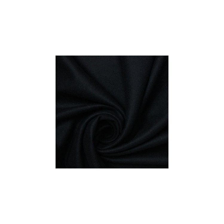 Tissu drap de laine - Noir