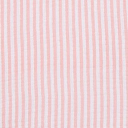 Tissu coton - Rayures pêche