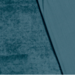 Tissu velours extensible - Bleu clair