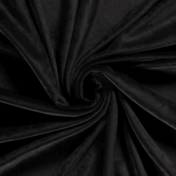 Tissu velours extensible - Noir