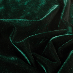 Tissu velours extensible brillant - Vert