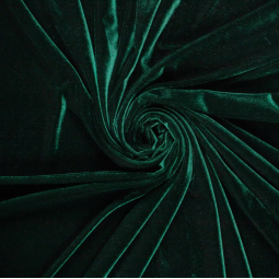 Tissu velours extensible brillant - Vert