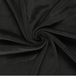 Tissu velours extensible - Noir