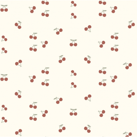 Tissu jersey coton - Pointelle cerise