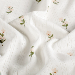 Tissu jersey coton - Pointelle Magalie
