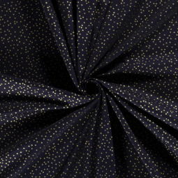 Tissu Popeline de coton - Pois d'or