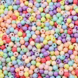 Perles ronde 4mm colorées x10g