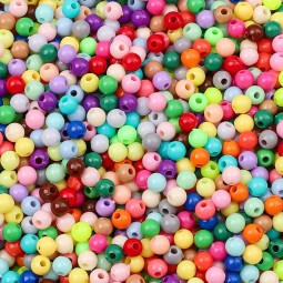 Perles ronde 4mm colorées x10g