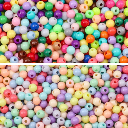 Perles ronde 4mm colorées x10g