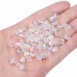 Perles en verre à facettes x10