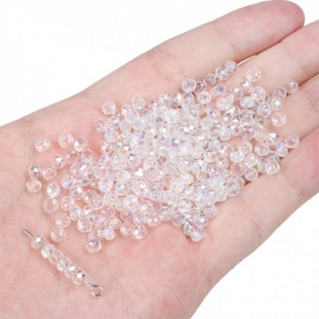 Perles en verre à facettes x30