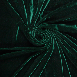 Tissu velours extensible brillant - Vert