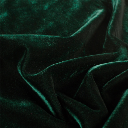 Tissu velours extensible brillant - Vert