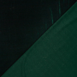 Tissu velours extensible brillant - Vert