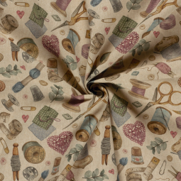 Tissu aspect lin - Couture