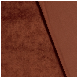 Tissu velours extensible - Brique