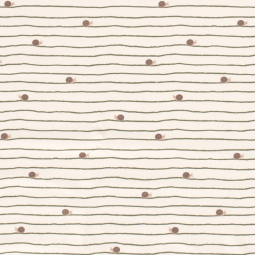 Tissu jersey coton - Rayures Escargot