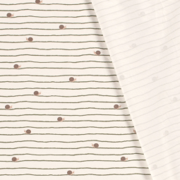 Tissu jersey coton - Rayures Escargot