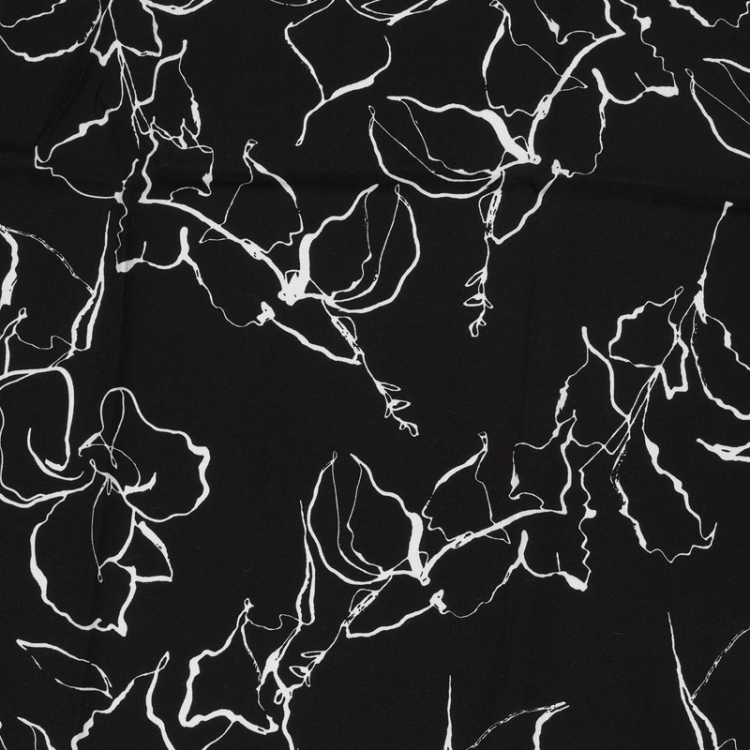 Tissu viscose - Eclair noir