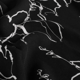 Tissu viscose - Eclair noir