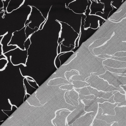 Tissu viscose - Eclair noir