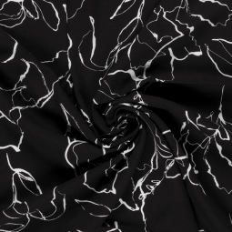 Tissu viscose - Eclair noir