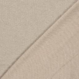 Tissu maille lurex - Beige