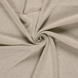 Tissu maille lurex - Beige