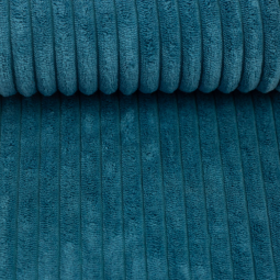 Tissu velours à côtes - Wanja bleu canard