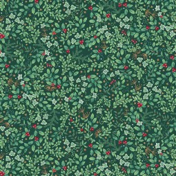 Tissu Noël - Country Christmas evergreen green