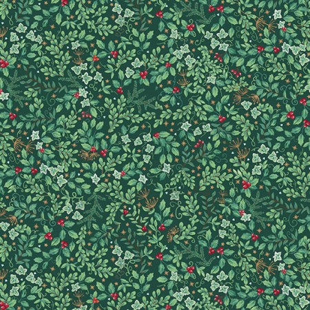 Tissu Noël - Country Christmas evergreen green