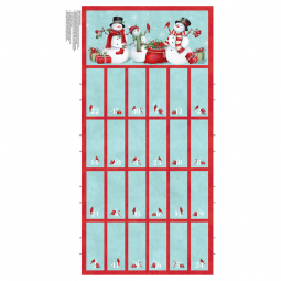 Tissu Noël - Calendrier de l'avent - Holly jolly