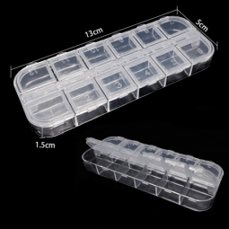 Boîtes de rangement transparent 13x5 cm