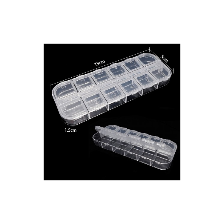 Boîtes de rangement transparent 13x5 cm