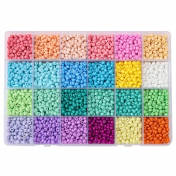 Coffret 360g rocaille en verre 4 mm