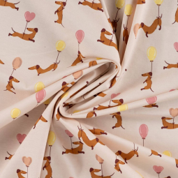 Tissu jersey - Teckel ballons