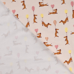 Tissu jersey - Teckel ballons
