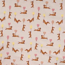 Tissu jersey - Teckel ballons