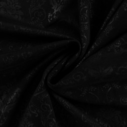 Tissu suédine scuba - Herringbone noir