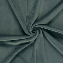 Tissu velours extensible - Bleu acier