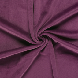 Tissu velours extensible - Aubergine