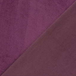 Tissu velours extensible - Aubergine
