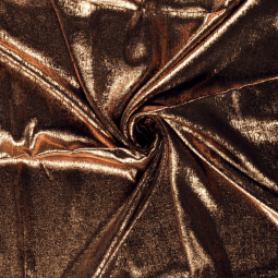 Tissu satin foil bronze