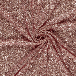 Tissu sequins et paillettes - Rose